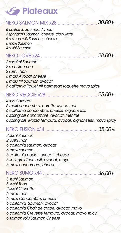 Carte Neko Sushi Pertuis 2025 page 6